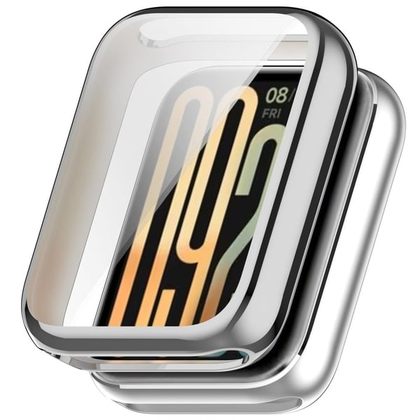 Xiaomi Smart Band 9 Pro Watch Case All-Around Fleksibelt galvaniserende beskyttelsesdeksel - Sølv