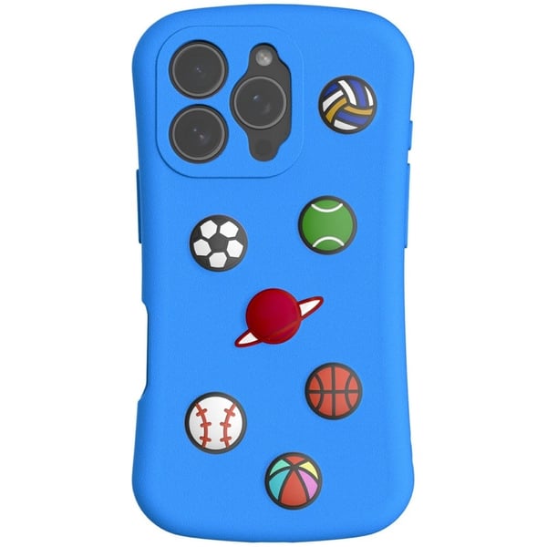 iPhone 16 Pro Case Galaxy Series Pattern EVA Anti Drop Phone Cover - Blue