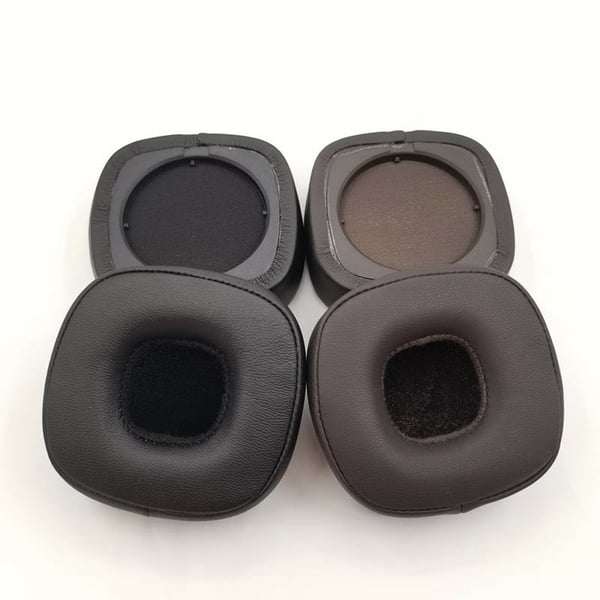 1 Pair Headphone Earpads Marshall Major IV Protein Leather Replacement Cushions Earcups - Brown