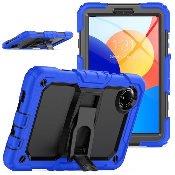 Xiaomi Redmi Pad SE 4G 8.7 inch Case Kickstand Bump Resistant Silicone Tablet Cover - Dark Blue