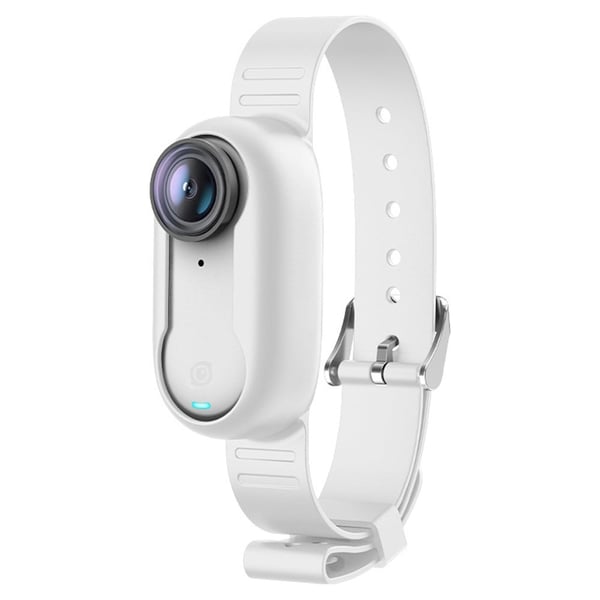 Insta360 GO 3S kamerafodral med justerbar rem, skyddshölje i silikon - Vit