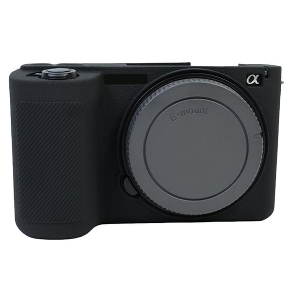 Sony Alpha ZV-E10 II Camera Silicone Case Anti-Slip Glossy Surface Protective Cover - Black