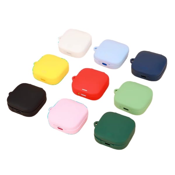 Xiaomi Air 4 SE Earphone Case Bluetooth Earbud Silicone Cover with Anti-Lost Buckle - Matcha Green