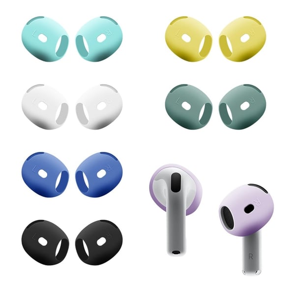 AirPods 4 Earbuds Anti-Slip Silicone Cover Bluetooth Earphones Earmuffs Ear Tips - Blue
