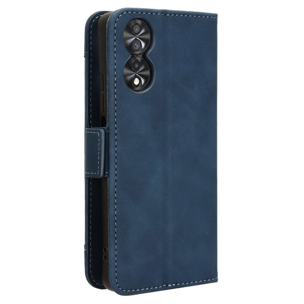 TCL 40 Nxtpaper 4G Magnetisk Phone Case Vegansk Læder Stand Cover med flere kortpladser - Blå
