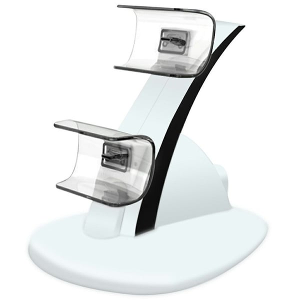 IPLAY HBP-253 Sony PlayStation 5 Game Controller Holder Storage Stand Laddningsdocka med LED-indikator för typ C-port - Vit