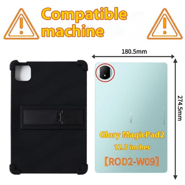 Honor MagicPad 2 12.3 / Pad GT Pro Silicone Case with Kickstand Rugged Protective Cover - Green