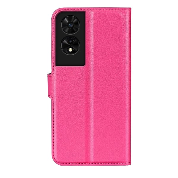 TCL 505 Case Litchi Texture Shockproof Leather Wallet Phone Cover - Rose