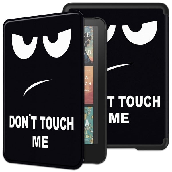Amazon Kindle Paperwhite (2024) Case Pattern Print Vegan Leather E-Reader Cover - Don'T Touch Me