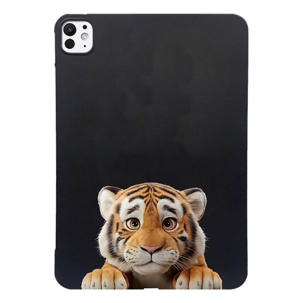 iPad Pro 11 (2024) Case Pattern Printing Slim Flexible Tablet Protective Cover - Little Tiger