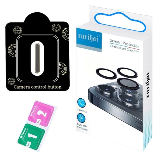RURIHAI Metal Camera Control Button Sticker iPhone 16 Pro Max / 16 Pro / 16 Plus / 16 Camera Button Cover - Grå