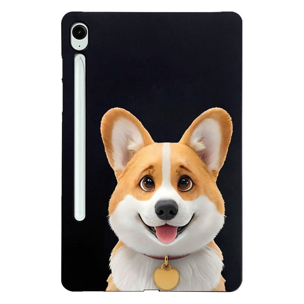 Samsung Galaxy Tab S9 FE / Tab S9 Case Pattern Printing Slim Flexible Tablet Protective Cover - Corgi