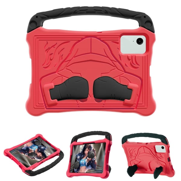 EVA Case Samsung Galaxy Tab S9 FE / S9 / S8 / S7 Boxing Style Tablet Cover with Handle Kickstand - Red / Black