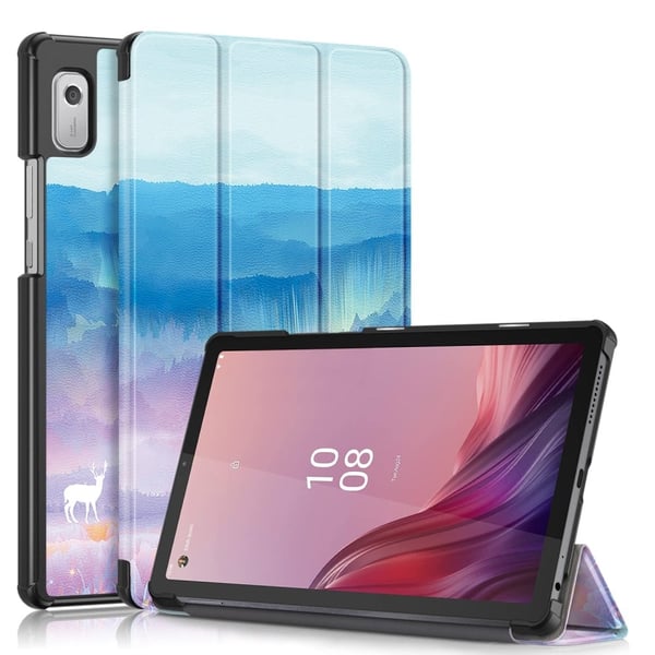 Tablet Leather Case Lenovo Tab M9 TB-310FU , Tri-fold Stand Pattern Printing Tablet Cover with Auto Wake / Sleep - Fantasy Deer