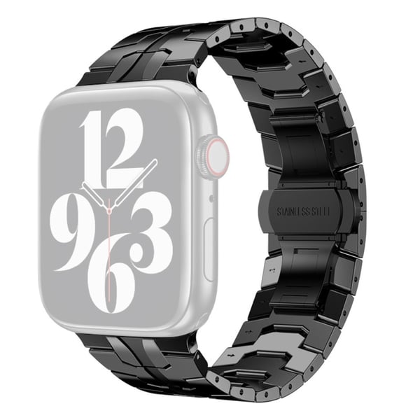 Apple Watch Series 8 (45 mm) / Watch Ultra klokkerem i rustfritt stål - Svart Apple Watch Series 8 (45 mm) / Watch Ultra klokkerem i rustfritt stål - Svart