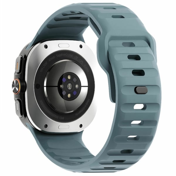 KALEBOL Samsung Galaxy Watch Ultra 47mm Silicone Watch Band Wave Sport Wrist Strap - Ocean Blue