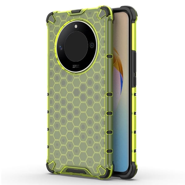 Honor X50 5G / X9b 5G / Magic6 Lite 5G Case Bump Resistant and Flexible Scratch Resistant Phone Shell with Honeycomb Design - Green