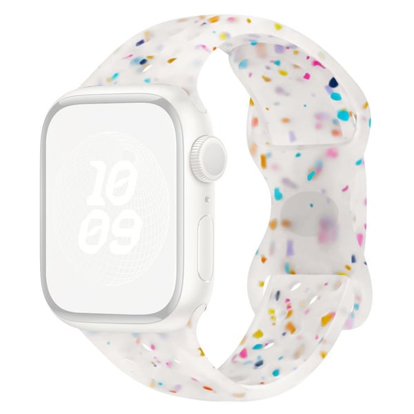 KALEBOL 22mm Silicone Strap Samsung Galaxy Watch3 45mm / Watch 46mm / Huawei Watch GT 5 / 5 Pro Butterfly Clasp Watch Band - Transparent White