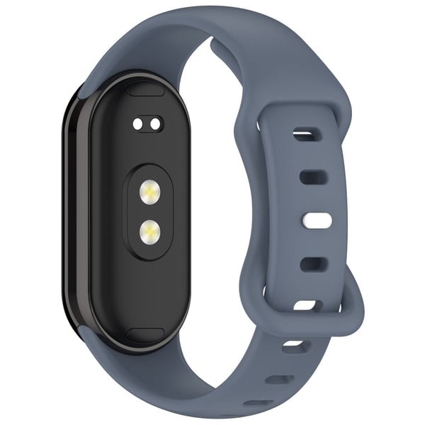 Silicone Watch Strap Xiaomi Smart Band 9 NFC / 9 / 8 NFC / 8 Figure 8 Tail Reverse Buckle Wrist Band - Grey Blue