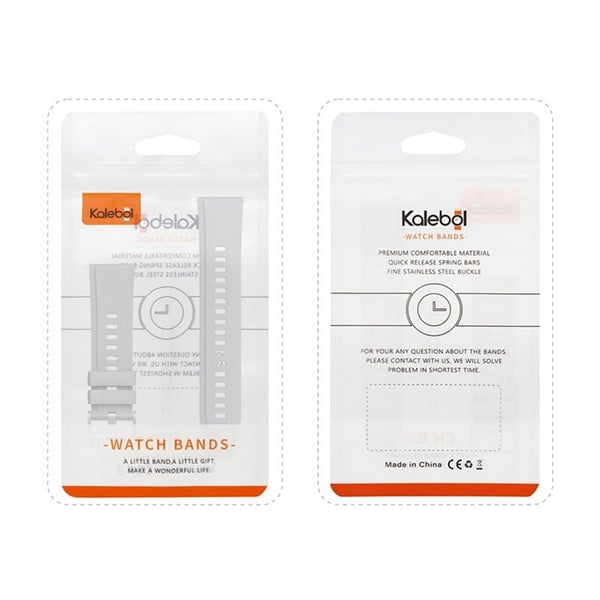 KALEBOL 22mm Silicone Watch Strap Samsung Galaxy Watch3 45mm / Huawei Watch GT 5 46mm / GT 5 Pro 46mm Wrist Band - White