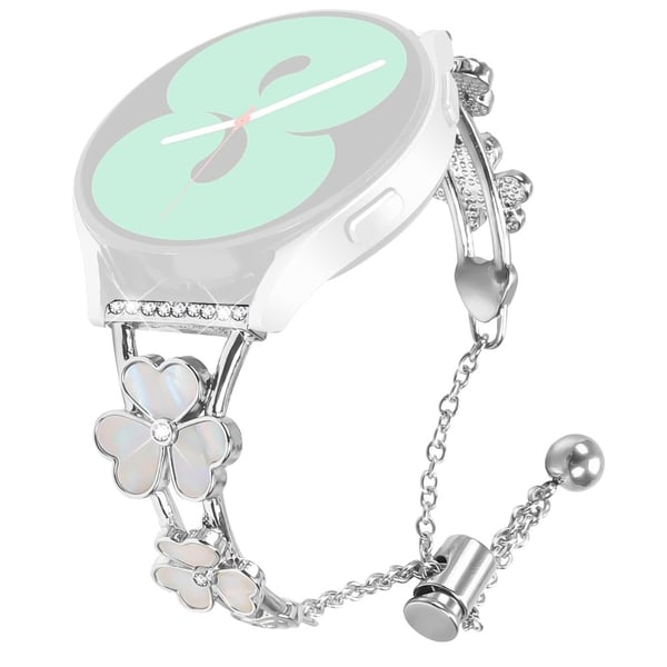 Huami Amazfit GTS Watchband Heart Clover Decor Silver Zinc Alloy Metal Strap