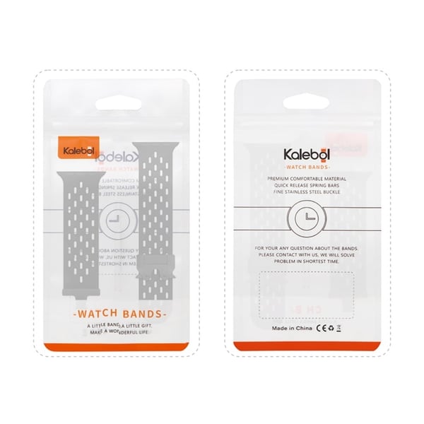 KALEBOL Watch Strap Apple Watch Series 10 46mm Hollow Silicone Band with Black Buckle - Milk Tea