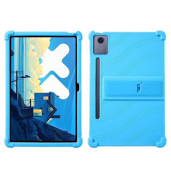 Lenovo Xiaoxin Pad Pro 12.7 Inch / Pad Pro 12.7 (2025) Silicone Case with Kickstand Rugged Protective Cover - Baby Blue