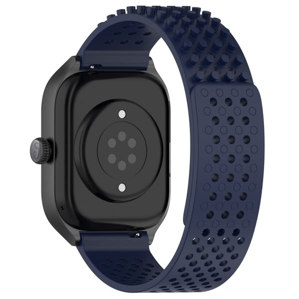 KALEBOL 20mm Silicone Strap Samsung Galaxy Watch6 Classic 47mm / 43mm / Huawei Watch GT 3 Pro 43mm Flat Push Type Watch Band - Midnight Blue
