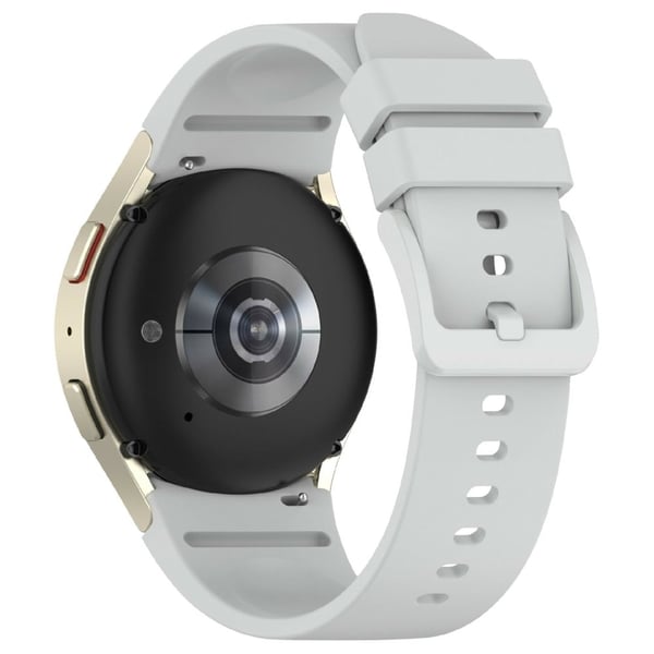 KALEBOL Silicone Watch Strap Samsung Galaxy Watch7 / Watch FE 40mm / Watch6 / Watch 5 Wrist Band with Color Matched Buckle - Light Grey