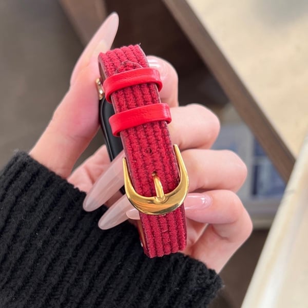 Watch Strap Xiaomi Smart Band 9 NFC / 9 / 8 NFC / 8 Slim Waffle Pattern Cartoon Wrist Band - Apricot