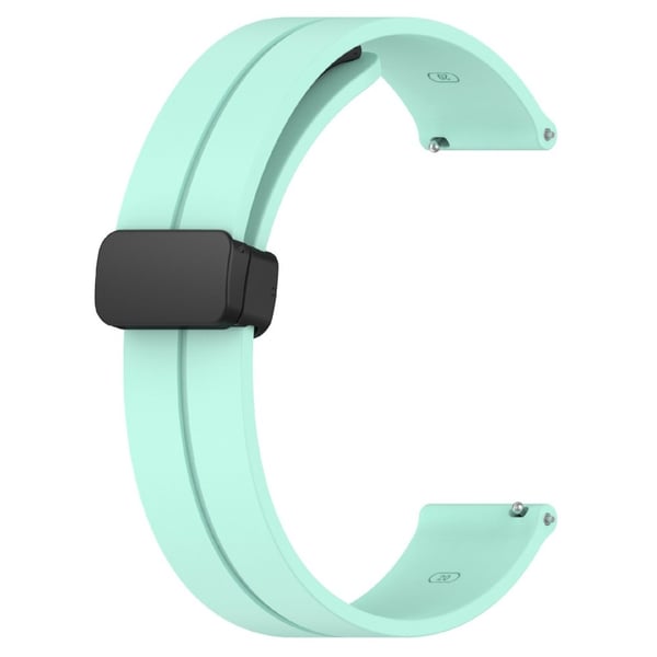 KALEBOL 22mm Magnetic Buckle Strap Samsung Galaxy Watch3 45mm / Huawei Watch GT 5 46mm / GT 5 Pro 46mm Silicone Watch Band - Teal