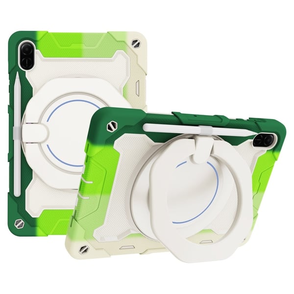 Honor Pad X9 / Pad X8a Case with Kickstand Bump Resistant and Silicone Shockproof Rugged Tablet Cover - Colorful Green