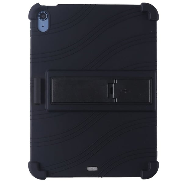 iPad Air 11 (2024) Silikonfodral med kickstand Robust skyddsfodral - Svart iPad Air 11 (2024) Silikonfodral med kickstand Robust skyddsfodral - Svart