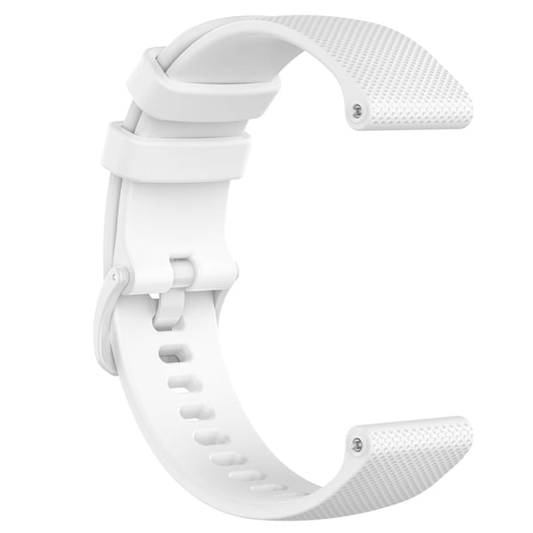18mm Watch Band Garmin Vivomove 3S / GarminMove 3S / Vivoactive 4S 40mm 45mm / GarminActive S Grid Texture Silicone Strap - White