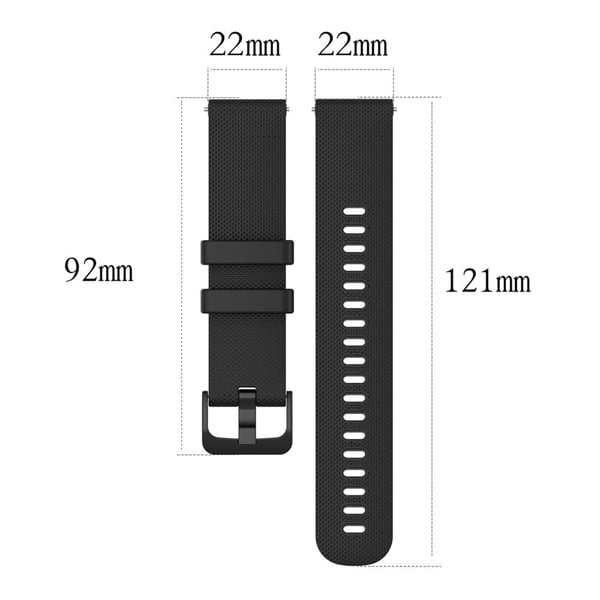 22mm Watch Strap Samsung Galaxy Watch3 45mm / Asus Zenwatch Silicone Band Grid Texture - Grey