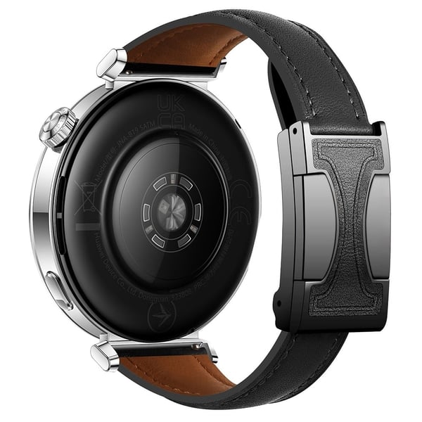 20mm Genuine Cow Leather Strap Samsung Galaxy Watch7 44mm / 40mm / Huawei Watch GT 3 42mm Flat Texture Magnetic Watch Band - Black 20mm Genuine Cow Leather Strap Samsung Galaxy Watch7 44mm / 40mm / Huawei Watch GT 3 42mm Flat Texture Magnetic Watch Band - Black