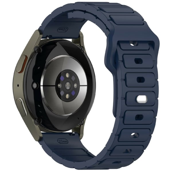 KALEBOL 20mm Silicone Watch Strap Samsung Galaxy Watch6 Classic 47mm / 43mm / Huawei Watch GT 3 Pro 43mm I-Shaped Watch Band - Midnight Blue