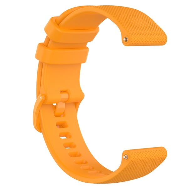 18mm Watch Band Garmin Vivomove 3S / GarminMove 3S / Vivoactive 4S 40mm 45mm / GarminActive S Grid Texture Silicone Strap - Yellow