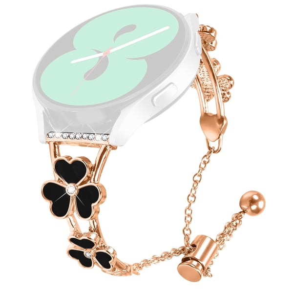 Verizon Gizmo Watch 1 Watchband Heart Clover Decor Zinc Alloy Metal Strap - Rose Gold