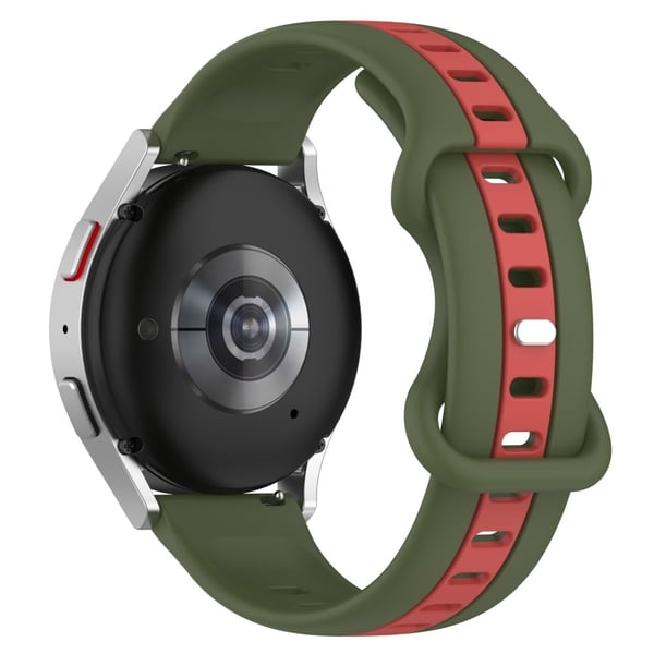 KALEBOL 22mm Dual Color Silicone Strap Samsung Galaxy Watch3 45mm / Huawei Watch GT 5 46mm / GT 5 Pro 46mm Watch Band - Army Green