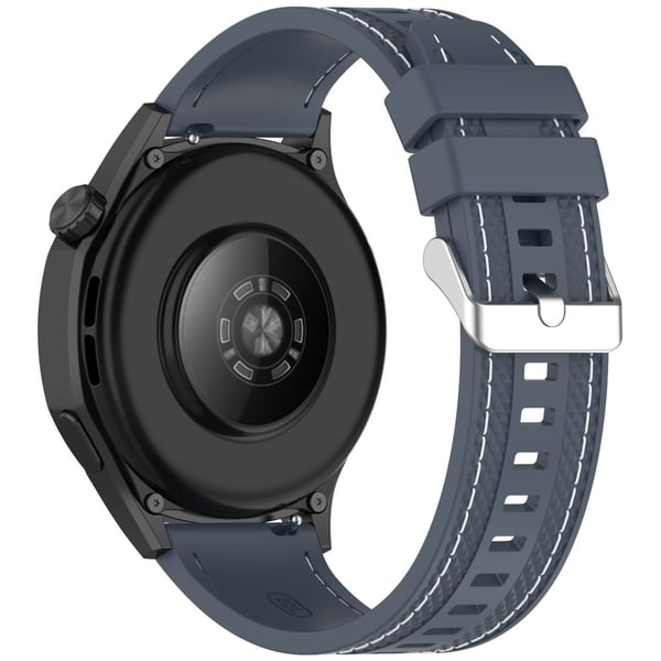 Huawei Watch GT 5 46mm / GT 4 46mm Silicone Watch Band Stitched Design 22mm Width Wrist Strap - Blue Grey