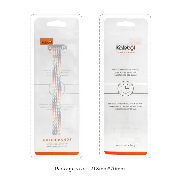 KALEBOL Braided Watch Band Apple Watch Series 10 42mm Elastic Nylon Strap - Pink