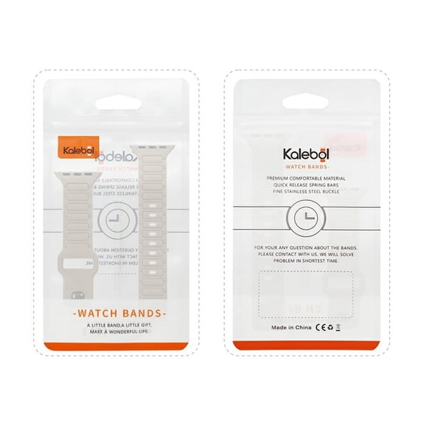 KALEBOL Watch Strap Apple Watch Series 10 42mm Three Bead Silicone Band - Light Purple