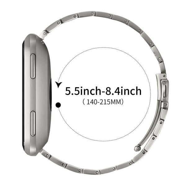 Haylou RS4 LS12 Watch Band Adjustable Titanium Color Stainless Steel Metal Watch Strap