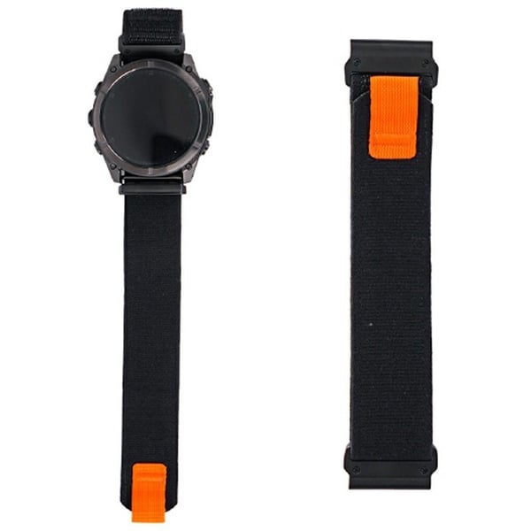 KALEBOL 26 mm klockarmband Garmin Fenix 7X / Fenix 7X Pro / Epix Pro 51 mm Magic Tape Nylon Loop handledsrem - Svart KALEBOL 26 mm klockarmband Garmin Fenix 7X / Fenix 7X Pro / Epix Pro 51 mm Magic Tape Nylon Loop handledsrem - Svart
