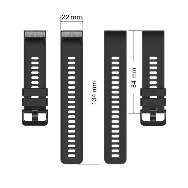 Silicone Strap Garmin Forerunner 35 / 30 Adjustable Watch Band with Black Buckle - Army Green