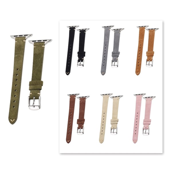 Watch Band Apple Watch Series 10 46mm Genuine Cow Leather Simple Matte Strap - Coffee