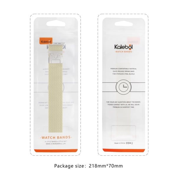 KALEBOL Nylon Braided Strap Apple Watch Series 10 46mm Band with Parachute Buckle - Lake Green