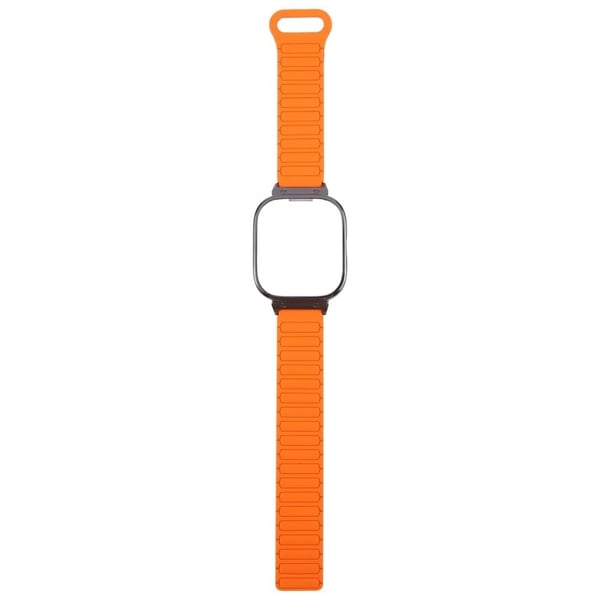 Xiaomi Redmi Watch 5 / 4 Metal Black Frame Integrated Magnetic Silicone Watch Band - Orange+Black
