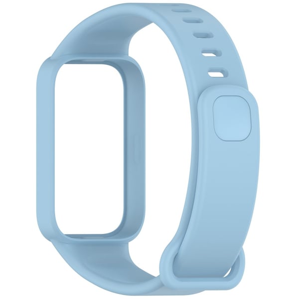 Silikoniranneke kotelolla Xiaomi Smart Band 9 Active / Redmi Band 3 älykellon korvaava hihna - Sininen Silikoniranneke kotelolla Xiaomi Smart Band 9 Active / Redmi Band 3 älykellon korvaava hihna - Sininen
